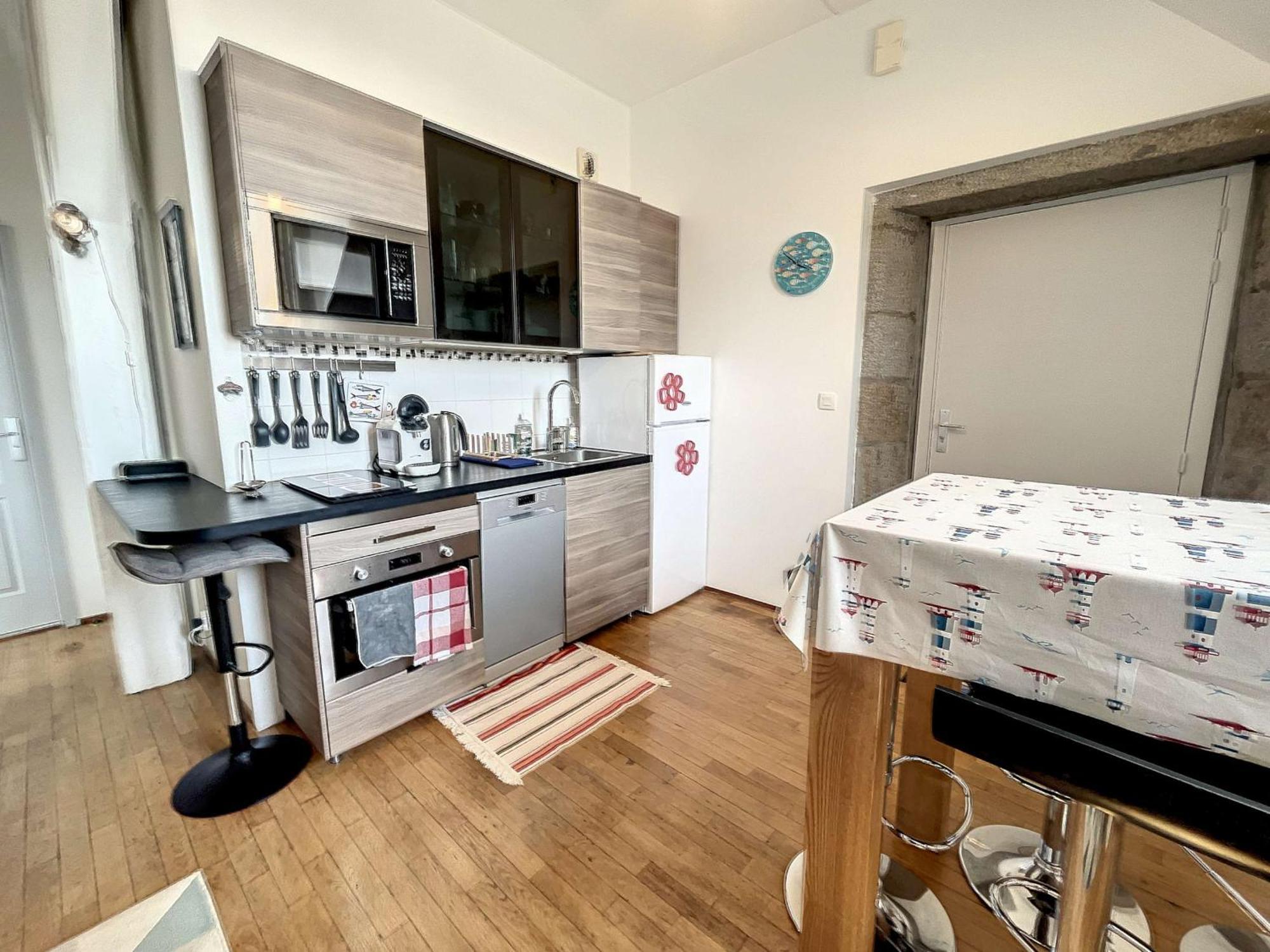 Appartement Cosy, 200M Plage, Parking Prive, Wifi - Fr-1-361-18 Granville Exteriör bild